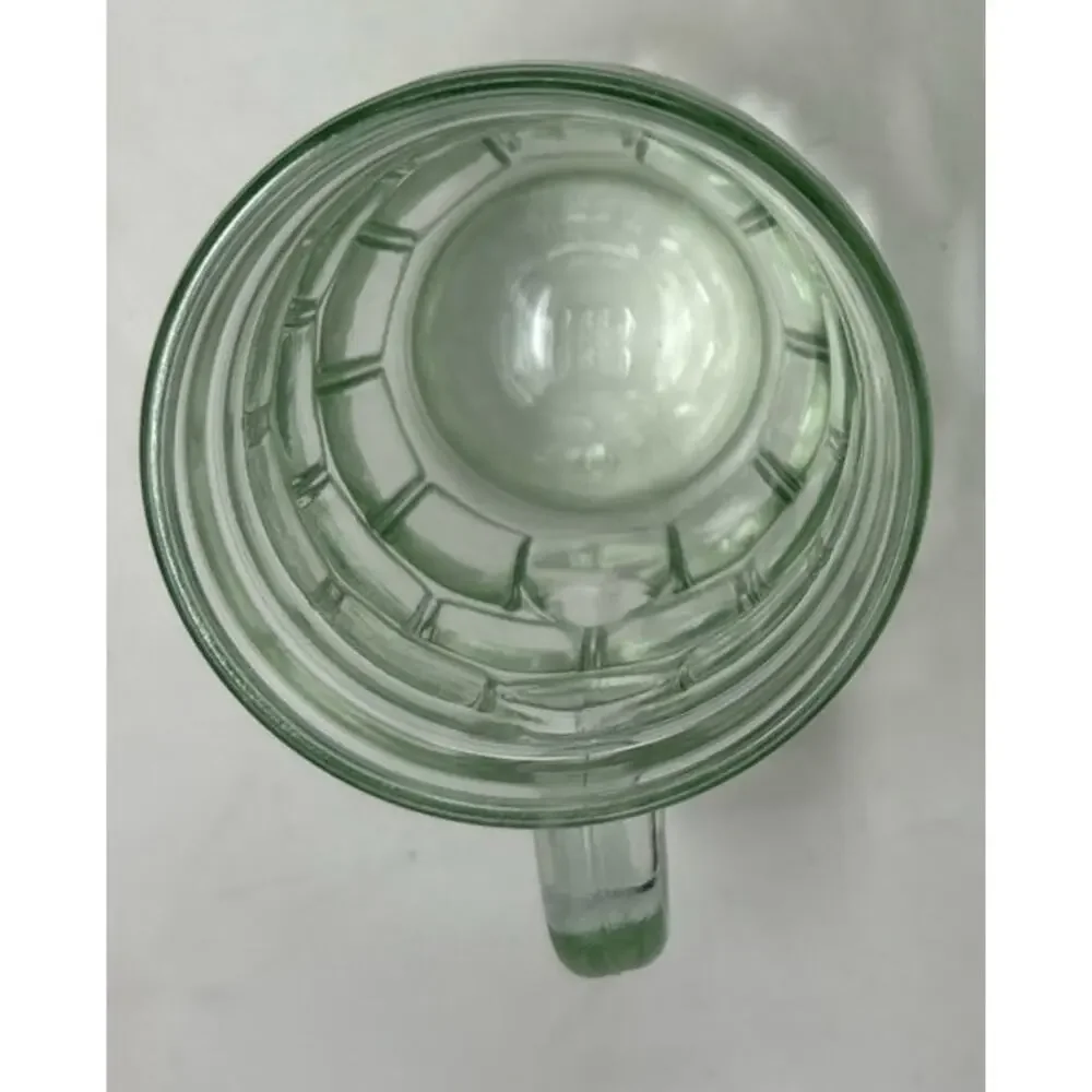 Vintage‎ Barrel Beer Glass Light Green Tint with Handle 4